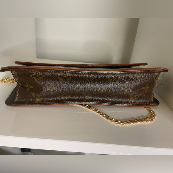 LOUIS VUITTON Vintage Monogram Pochette Dame PM Pouch Clutch Bag w/ Added Chain - Picture 6 of 11